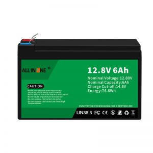 12.8V 6Ah 可充电电池 LiFePO4 铅酸替代锂离子电池 12V 6Ah
